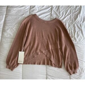 New Lululemon Reversible Crossover Sweater Size XL LW3IU5S Warm Beige $128 NWT